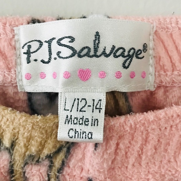 PJ Salvage Printed Flannel Pajama Set Pink L - Picture 16 of 16